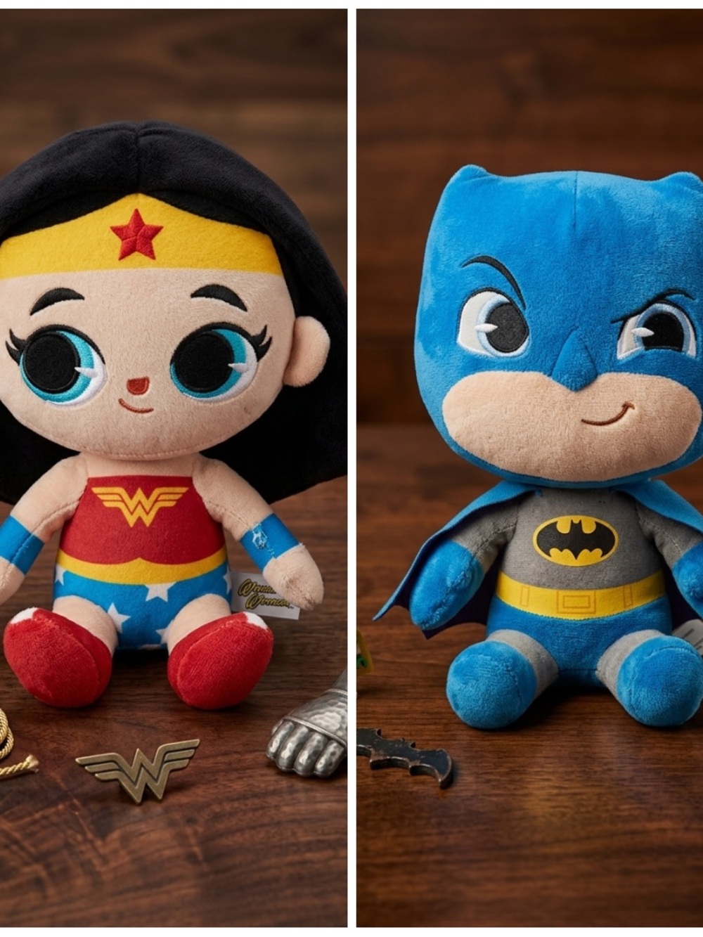 Kohl's Cares DC Comics 9" Plush Lot – Batman & Wonder Woman